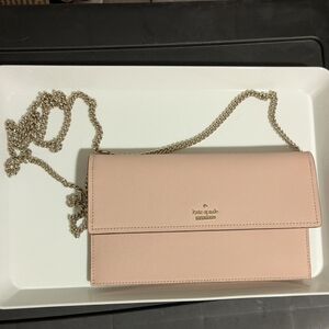 Kate Spade Blush Pink Clutch with Chain